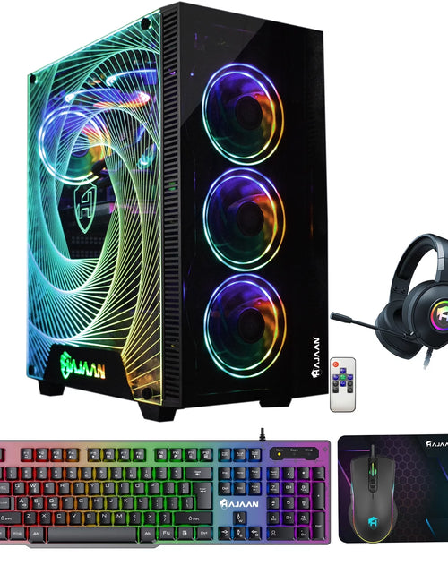 Load image into Gallery viewer, CYCLONIA Gaming Tower PC - Liquid Cooled - Intel I9 10850K 10-Core Processor Upto 5.2 Ghz - RTX 3060 12GB GDDR6 - 64GB DDR4 - 2TB SSD - Windows 11 Pro - KB Mouse &amp; Headset
