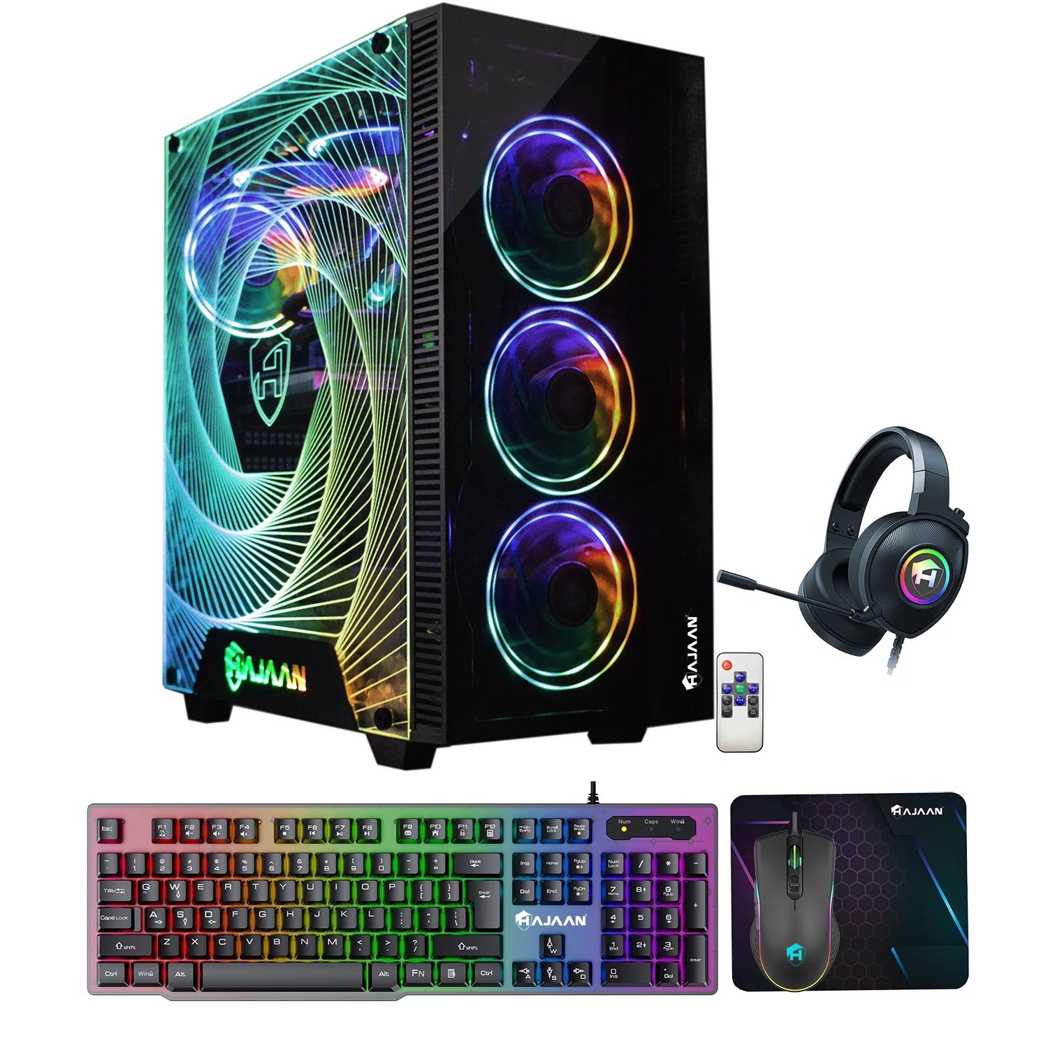 CYCLONIA Gaming Tower PC - Liquid Cooled - Intel I9 10850K 10-Core Processor Upto 5.2 Ghz - RTX 3060 12GB GDDR6 - 64GB DDR4 - 2TB SSD - Windows 11 Pro - KB Mouse & Headset