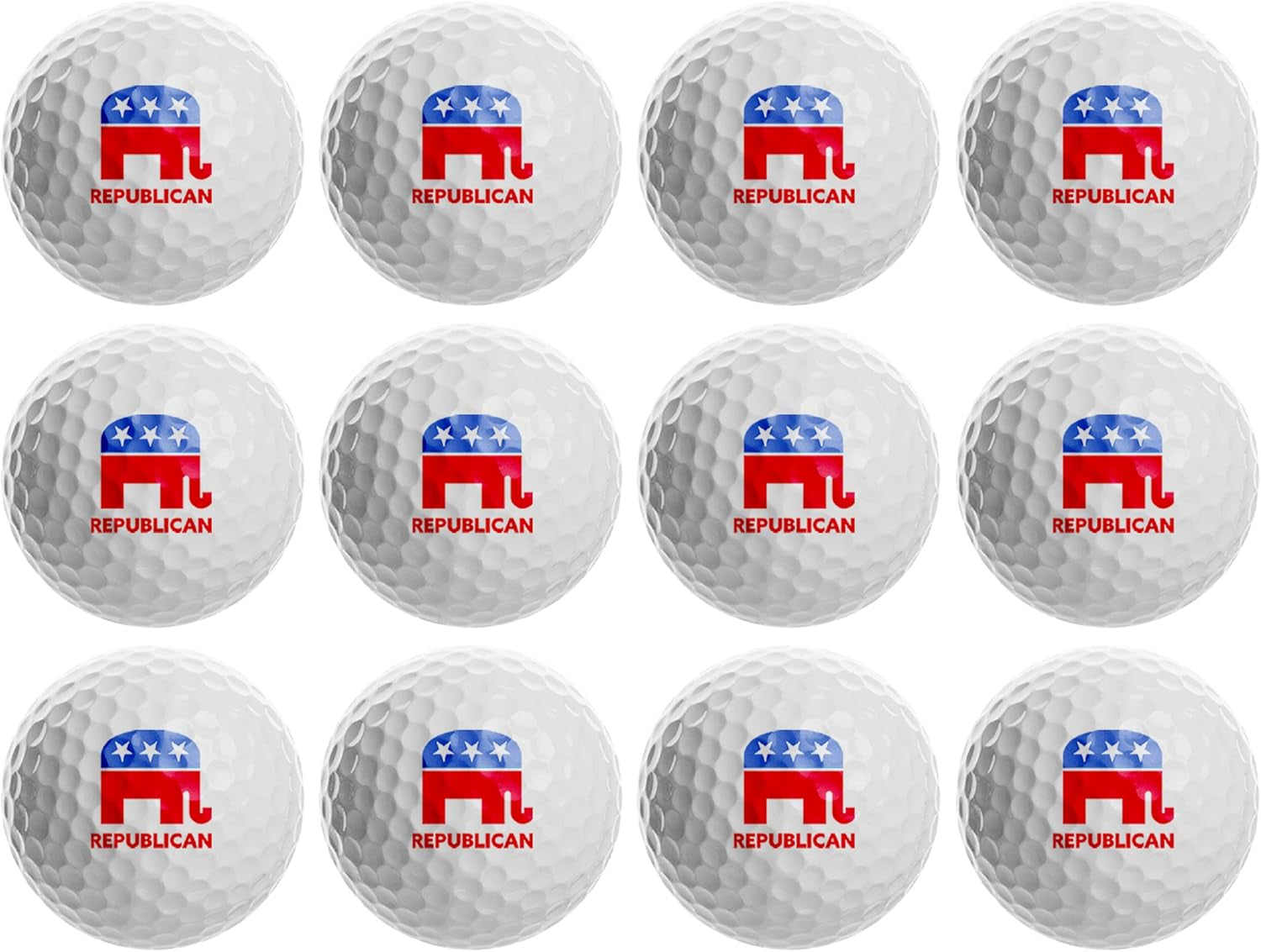 Republican Golf Balls with Red Tee Pouch