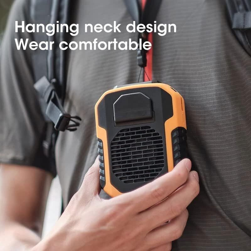 Portable Waist Clip Fan USB Rechargeable Hanging Cooling Neck Fan Power Bank Fan