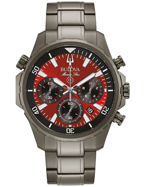 Load image into Gallery viewer, Marine Star Chronograph Quartz Red Dial Men&#39;S Watch 98B350
