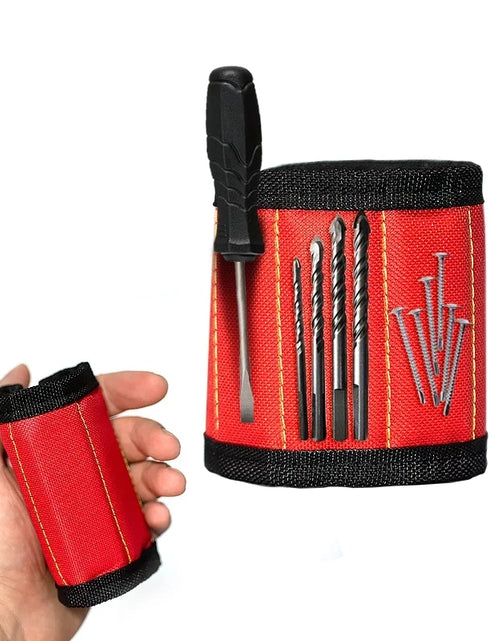 Load image into Gallery viewer, Strong Magnetic Wristband Portable Magnetic Wrist Strap Tool Bag for Holding Belt Screw Nail Nut Bolt Drill Bit Repair Tool Kit
