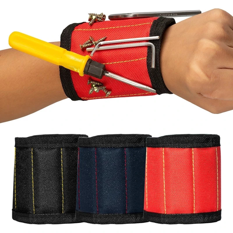 Strong Magnetic Wristband Portable Magnetic Wrist Strap Tool Bag for Holding Belt Screw Nail Nut Bolt Drill Bit Repair Tool Kit