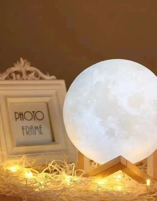 Load image into Gallery viewer, 1 LED Moon Light Galaxy Light, DIY Moon Night Light, Girl, Boy, Child, Woman Birthday Gift, Bedroom Decoration (Warm Light)
