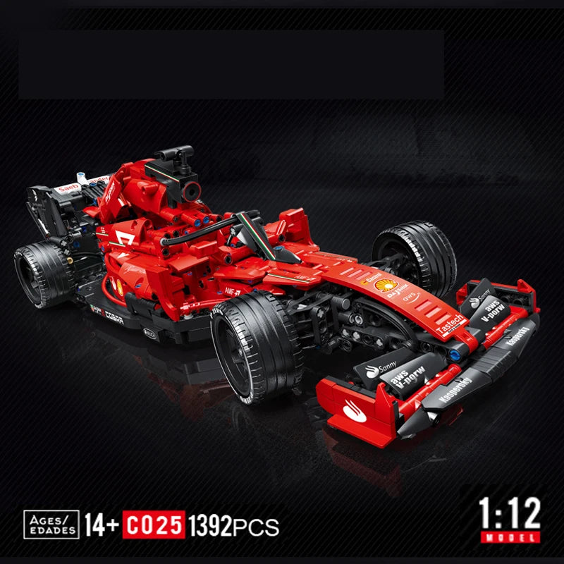 High-Tech Building Blocks F1 Formula 1 Remote Control Super Racing Car Moc Bricks RC Technical Model Toy Creative Expert 1089Pcs