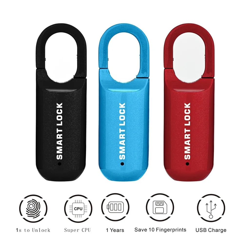 Fingerprint Padlock Smart Keyless Lock for Locker Rechargeable Gym Lock School Locker Lock Biometric Lock Backpack Lock Locker