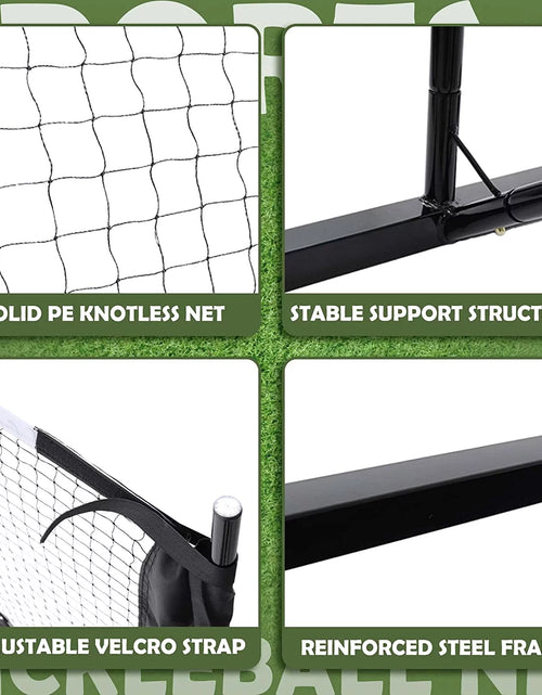 Load image into Gallery viewer, Pickleball Nets Portable Outdoor, 22 FT Pickleball Net USAPA Regulation Size, Pickle Ball Game Net System with Carrying Bag for Driveway Backyards
