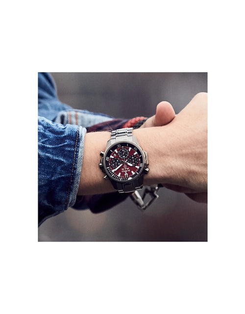 Load image into Gallery viewer, Marine Star Chronograph Quartz Red Dial Men&#39;S Watch 98B350
