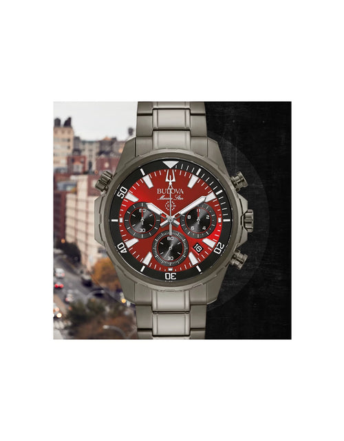 Load image into Gallery viewer, Marine Star Chronograph Quartz Red Dial Men&#39;S Watch 98B350
