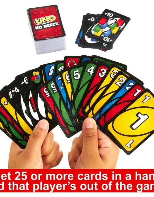 Load image into Gallery viewer, UNO Show Em No Mercy Card Game for Kids, Adults &amp; Family Night, Parties and Travel
