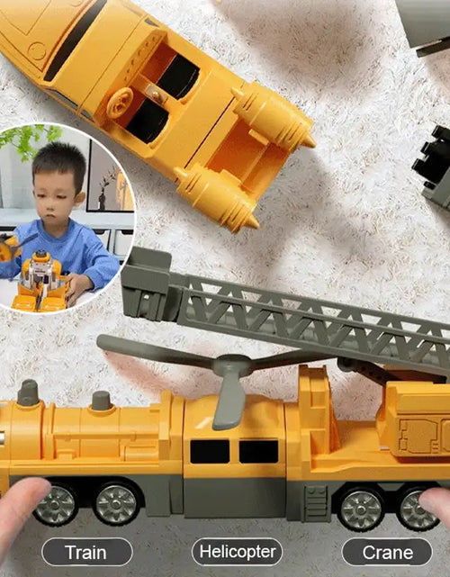 Load image into Gallery viewer, Magnetic Transform Engineering Car Assembled Toys DIY Kids Assembly Engineering Vehicle Detachable Assembly Robot Collection Toy
